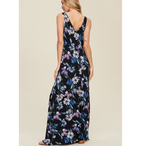 FLORAL MAXI DRESS - Picture 6 of 8